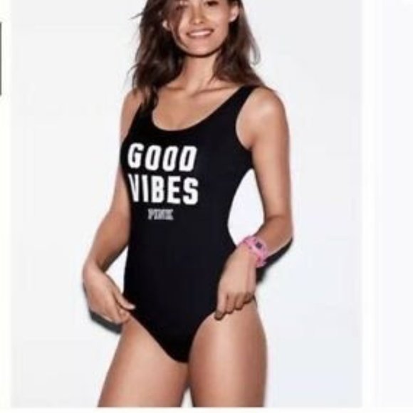 VIctoria Secret's PINK Black and White BodySuit - Picture 5 of 5